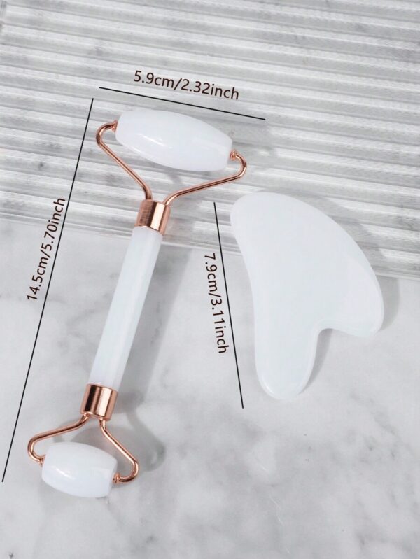 Rodillo de Jade y Gua Sha 2 en 1 – Masaje Facial y Autocuidado - Imagen 6