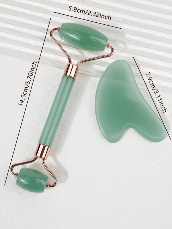 Rodillo de Jade y Gua Sha 2 en 1 – Masaje Facial y Autocuidado - Imagen 8