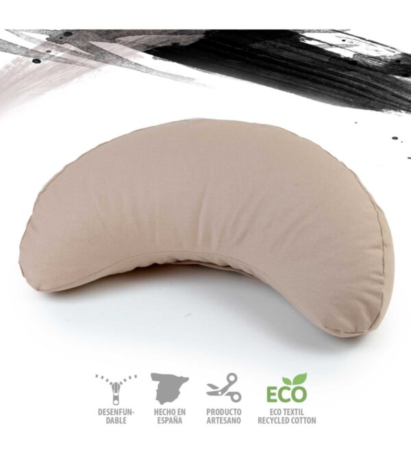 Cojín ergonómico para meditación y postura correcta.